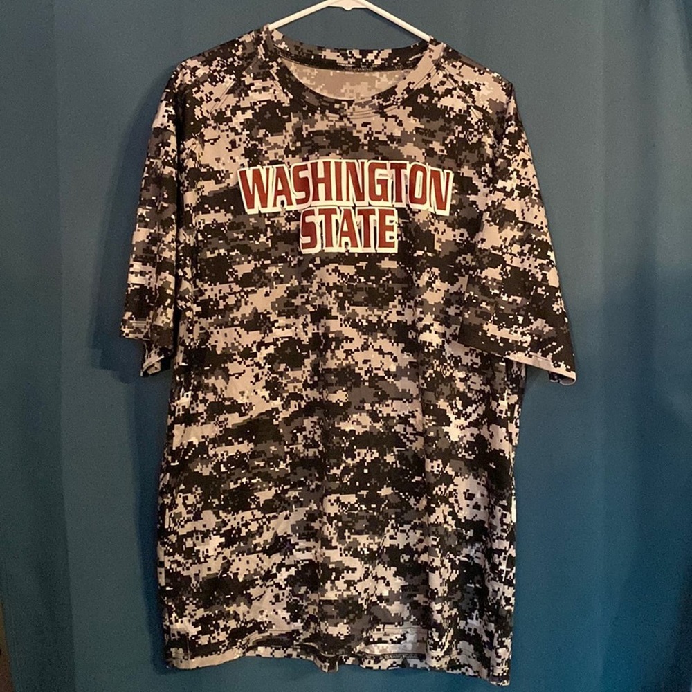 Washington State University Pixelated Winter Camo Performance T-Shirt
